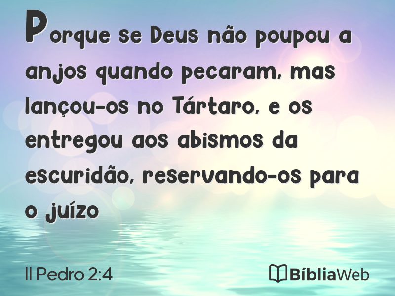 II Pedro 2:4 em imagem para compartilhar