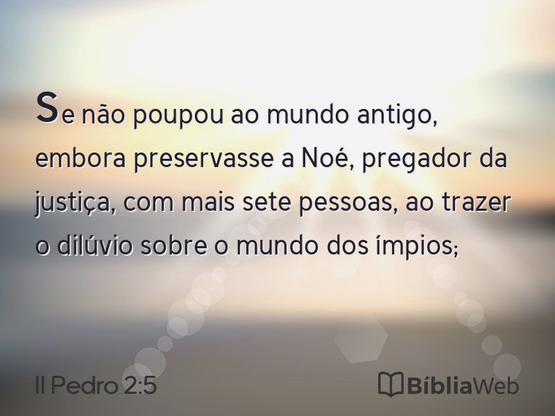II Pedro 2:5 em imagem para compartilhar