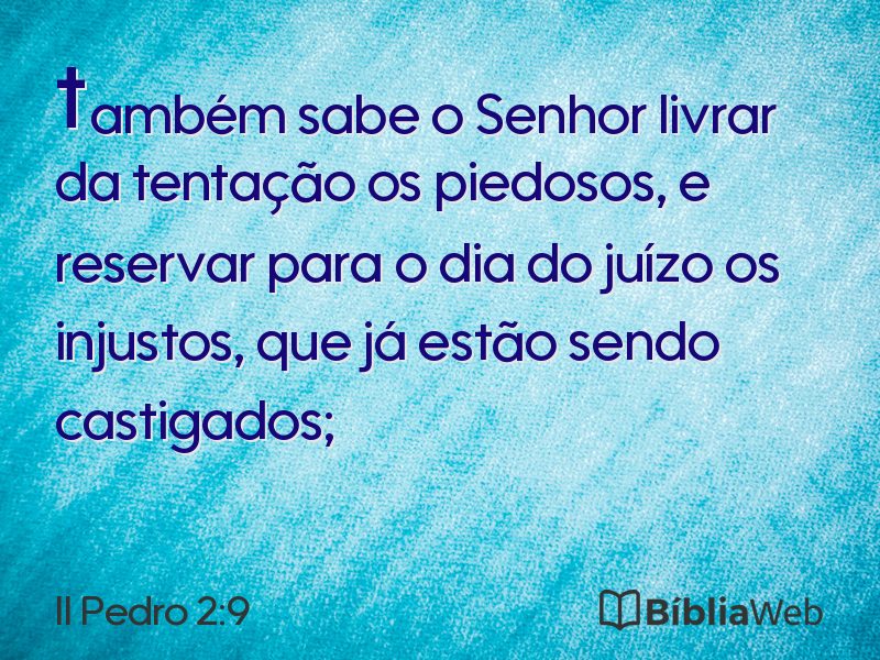 II Pedro 2:9 em imagem para compartilhar
