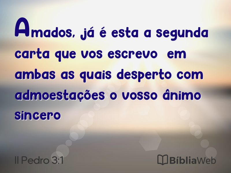 II Pedro 3:1 em imagem para compartilhar
