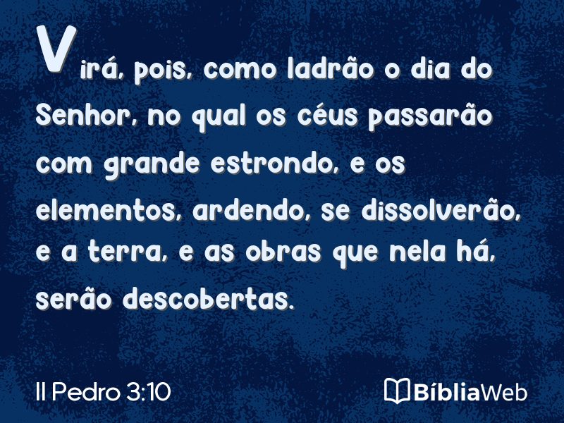 II Pedro 3:10 em imagem para compartilhar