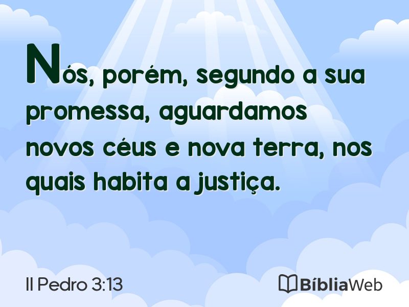 II Pedro 3:13 em imagem para compartilhar