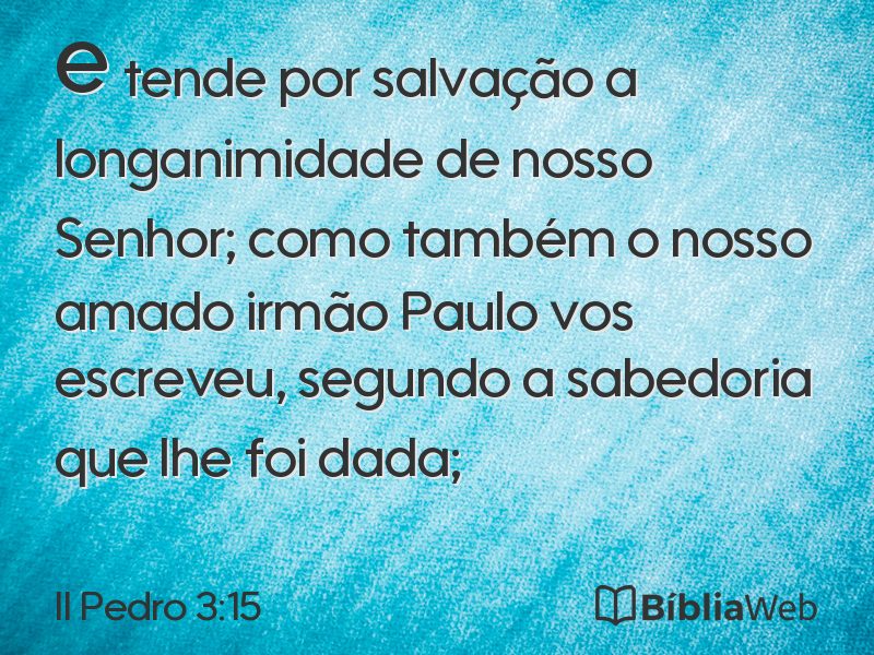 II Pedro 3:15 em imagem para compartilhar