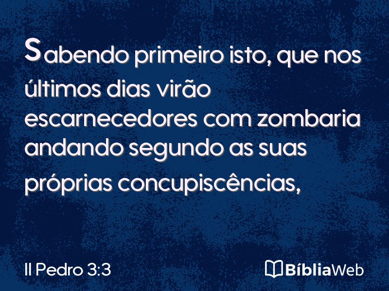 II Pedro 3:3 em imagem para compartilhar