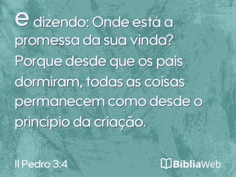 II Pedro 3:4 em imagem para compartilhar