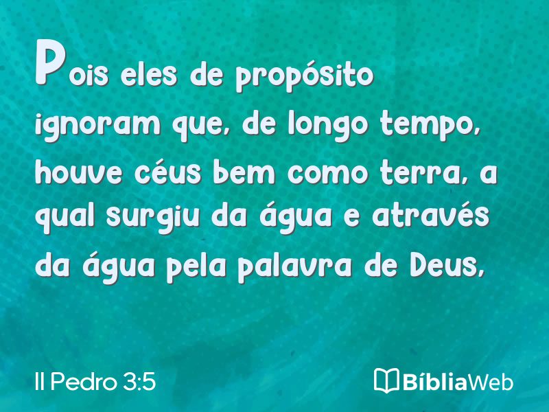 II Pedro 3:5 em imagem para compartilhar