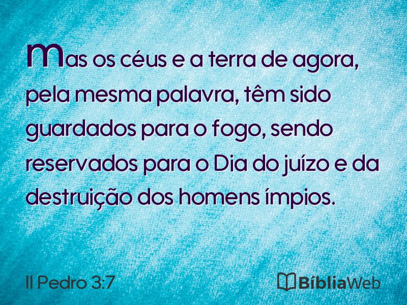 II Pedro 3:7 em imagem para compartilhar