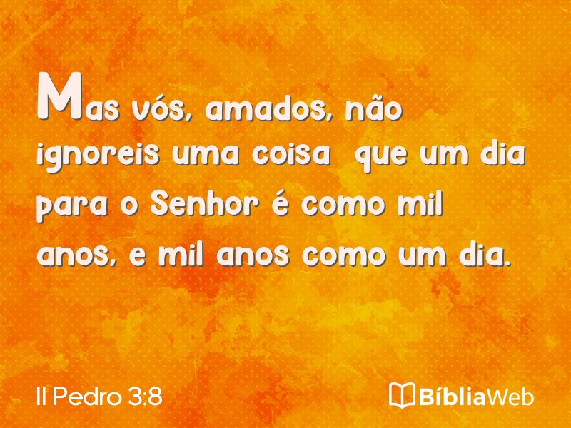 II Pedro 3:8 em imagem para compartilhar