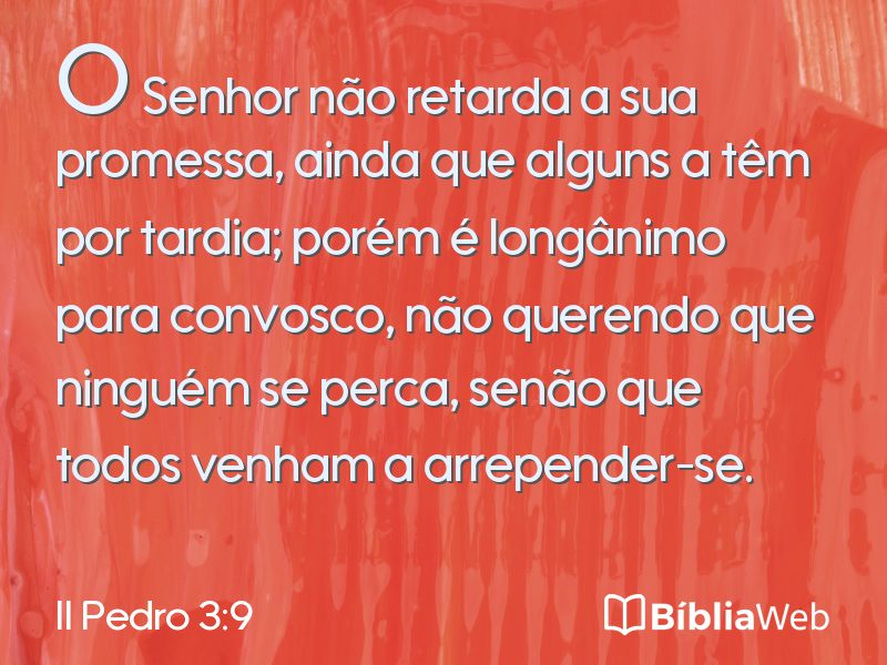 II Pedro 3:9 em imagem para compartilhar