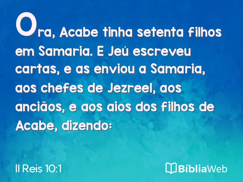II Reis 10:1 em imagem para compartilhar
