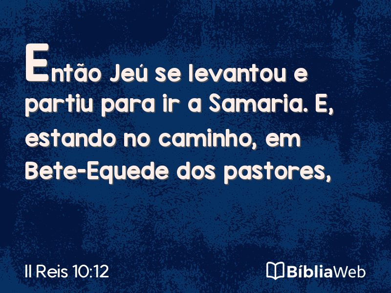 II Reis 10:12 em imagem para compartilhar