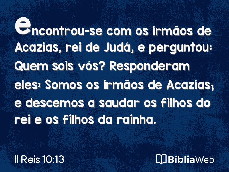 II Reis 10:13 em imagem para compartilhar