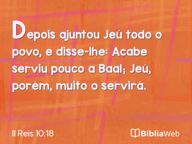 II Reis 10:18 em imagem para compartilhar