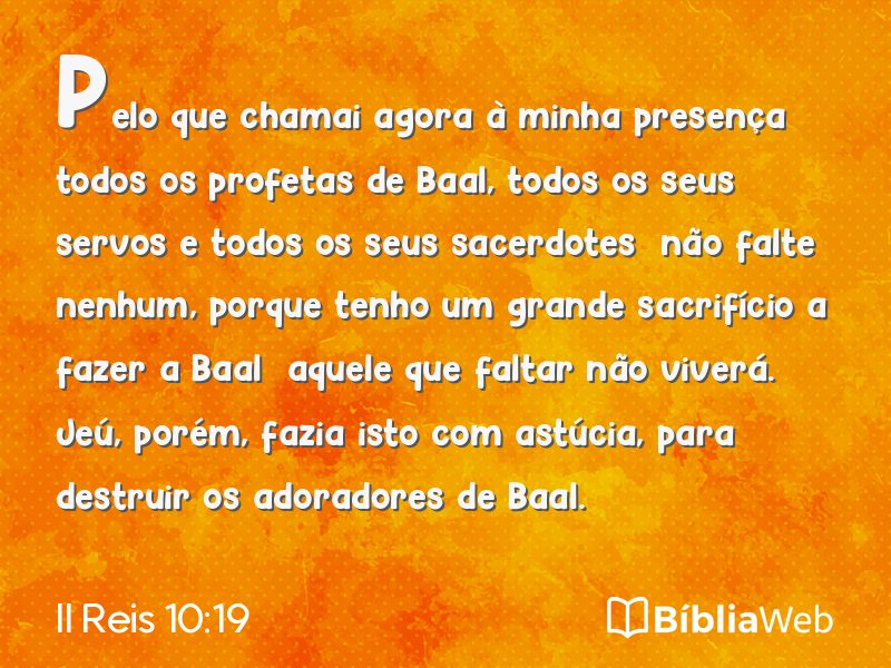 II Reis 10:19 em imagem para compartilhar