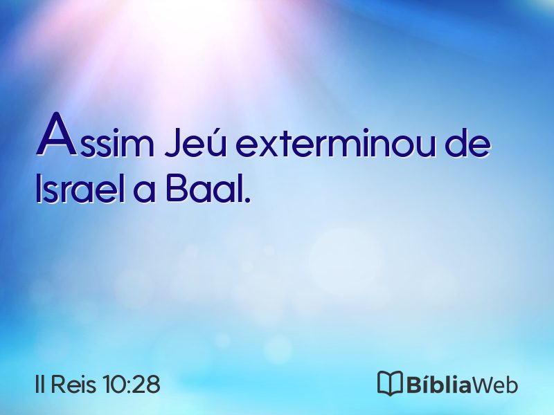 II Reis 10:28 em imagem para compartilhar