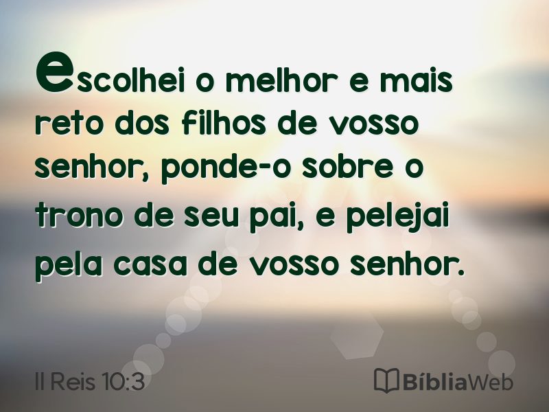 II Reis 10:3 em imagem para compartilhar