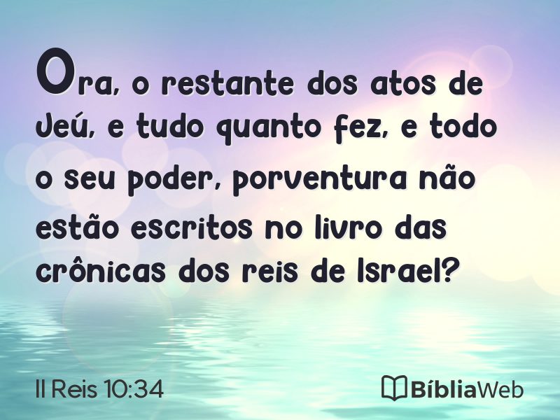 II Reis 10:34 em imagem para compartilhar