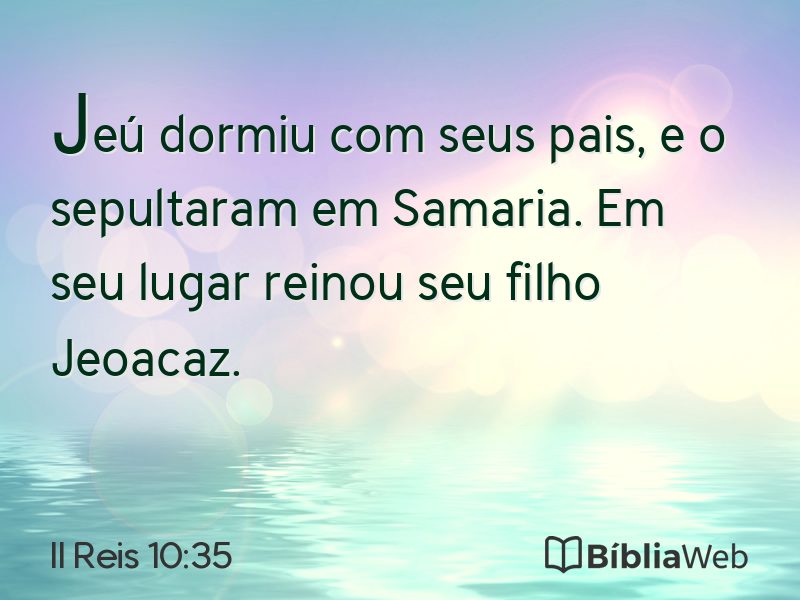 II Reis 10:35 em imagem para compartilhar