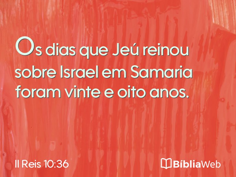 II Reis 10:36 em imagem para compartilhar