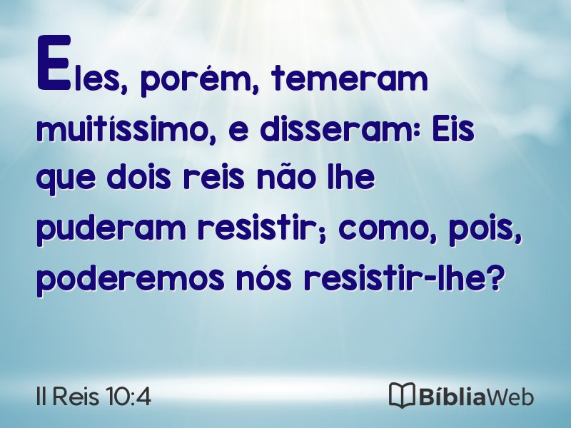 II Reis 10:4 em imagem para compartilhar
