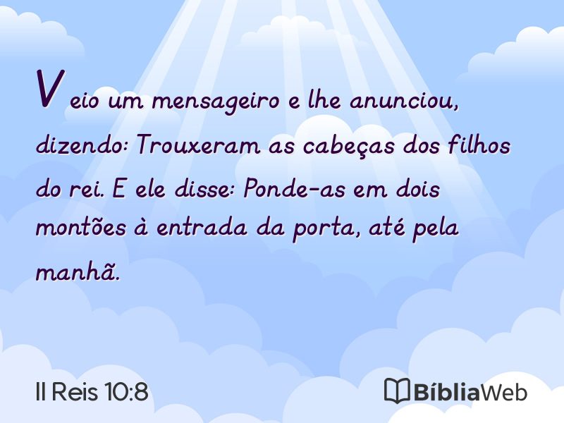 II Reis 10:8 em imagem para compartilhar