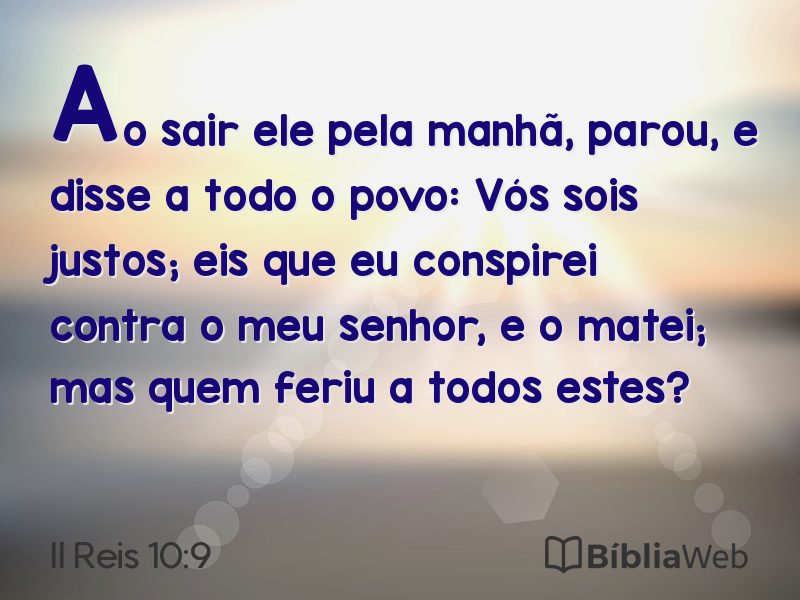 II Reis 10:9 em imagem para compartilhar