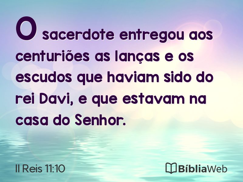 II Reis 11:10 em imagem para compartilhar
