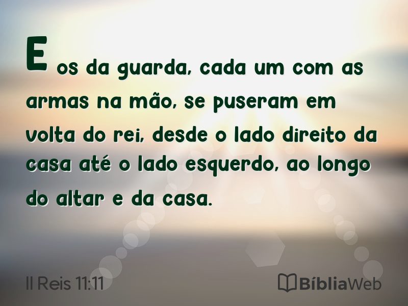 II Reis 11:11 em imagem para compartilhar