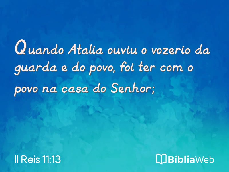 II Reis 11:13 em imagem para compartilhar
