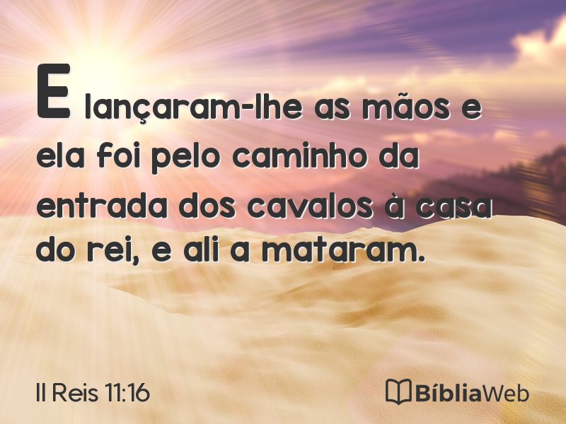 II Reis 11:16 em imagem para compartilhar