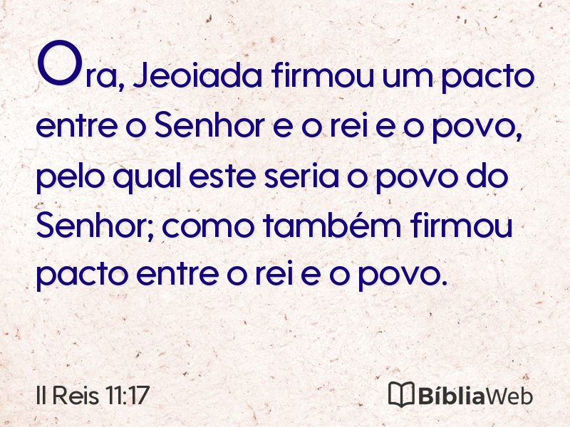 II Reis 11:17 em imagem para compartilhar