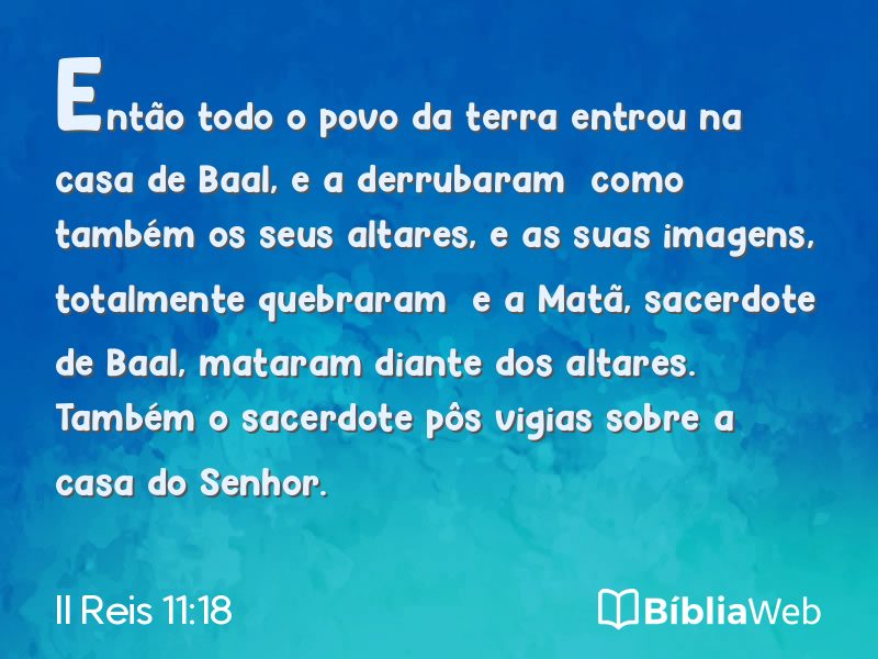 II Reis 11:18 em imagem para compartilhar