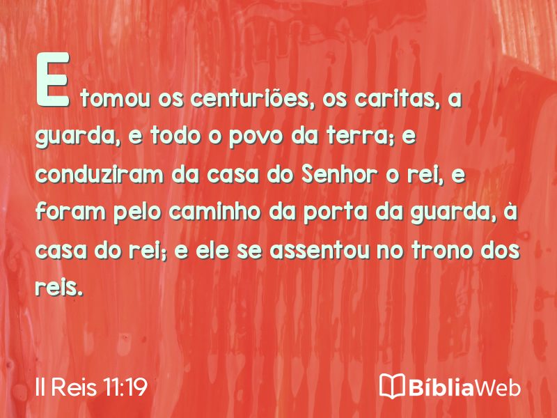 II Reis 11:19 em imagem para compartilhar