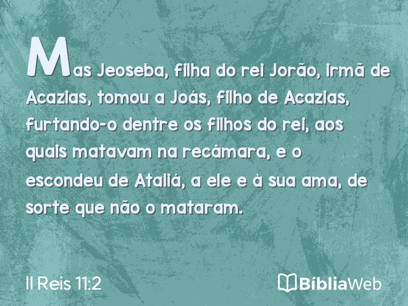 II Reis 11:2 em imagem para compartilhar