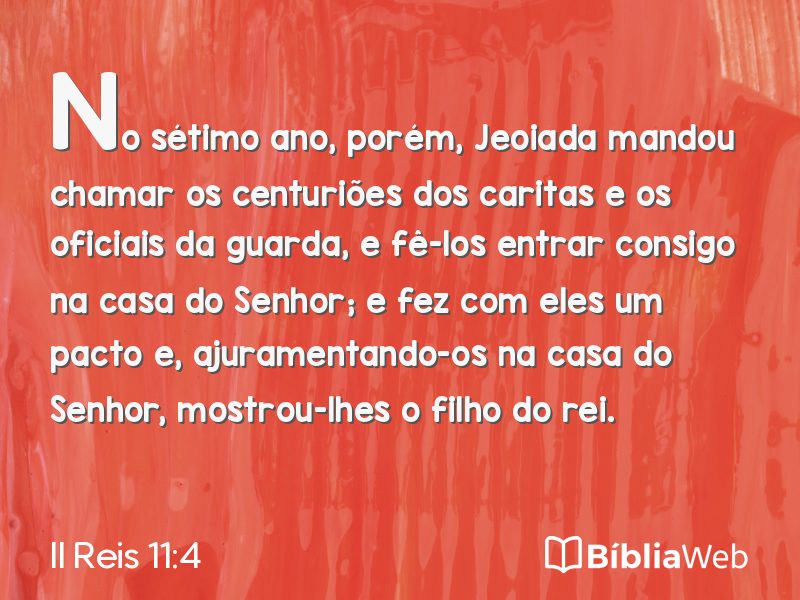 II Reis 11:4 em imagem para compartilhar
