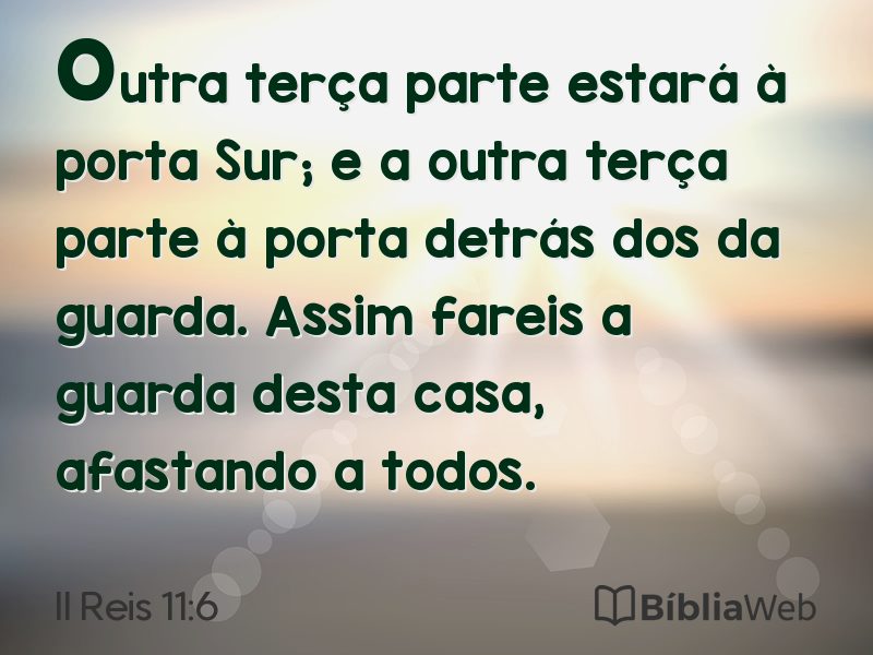 II Reis 11:6 em imagem para compartilhar