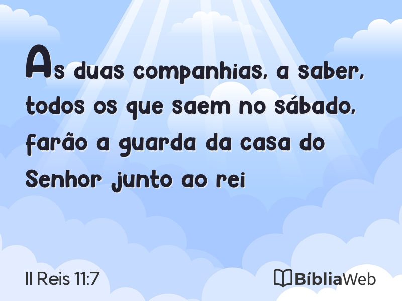 II Reis 11:7 em imagem para compartilhar