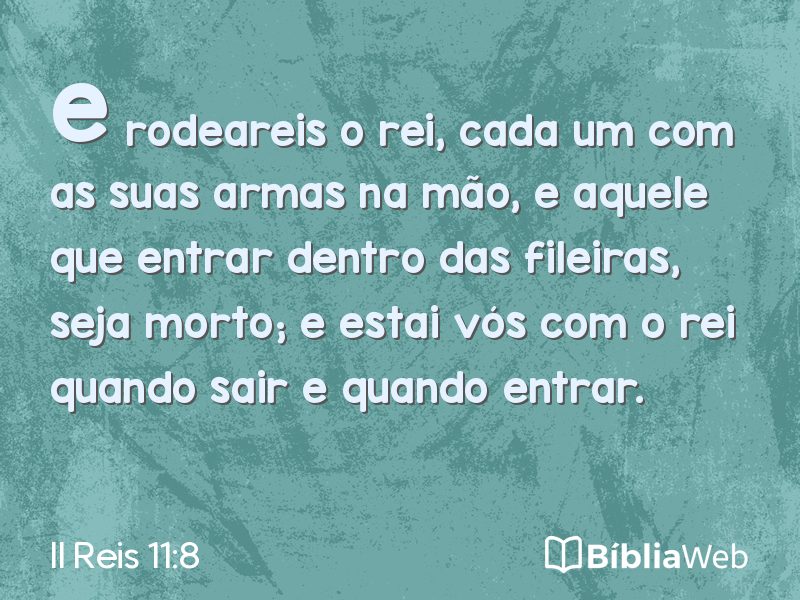 II Reis 11:8 em imagem para compartilhar