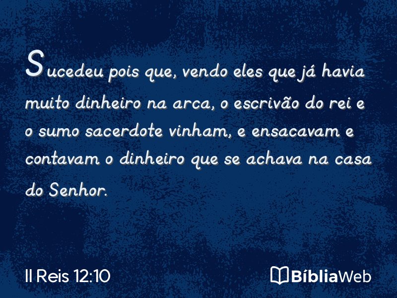II Reis 12:10 em imagem para compartilhar