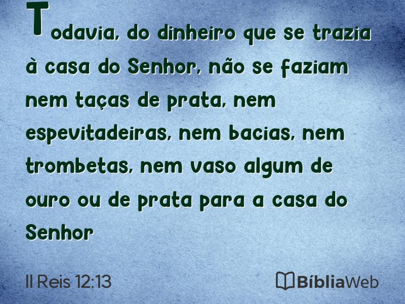 II Reis 12:13 em imagem para compartilhar