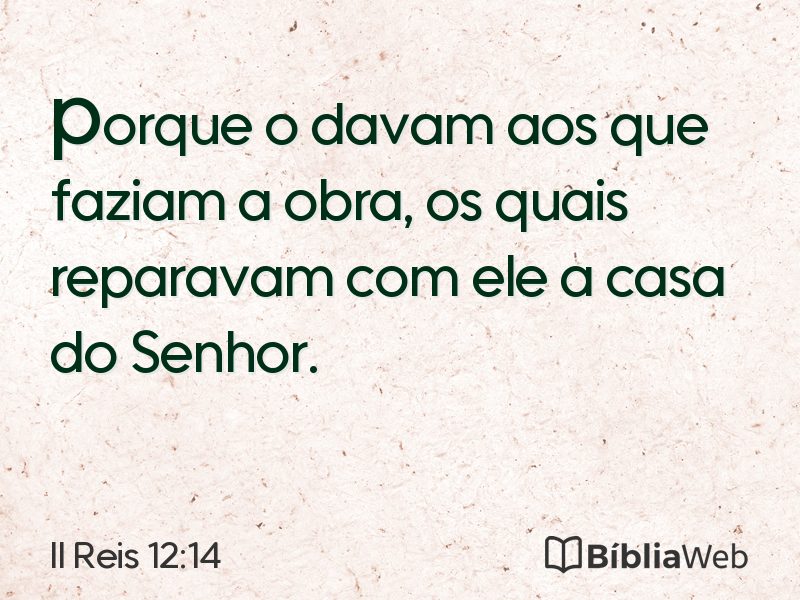 II Reis 12:14 em imagem para compartilhar