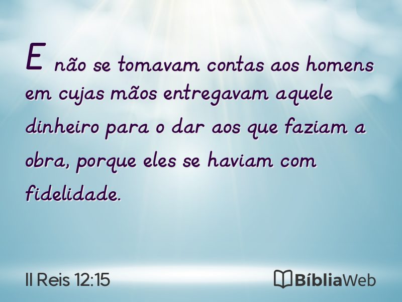 II Reis 12:15 em imagem para compartilhar