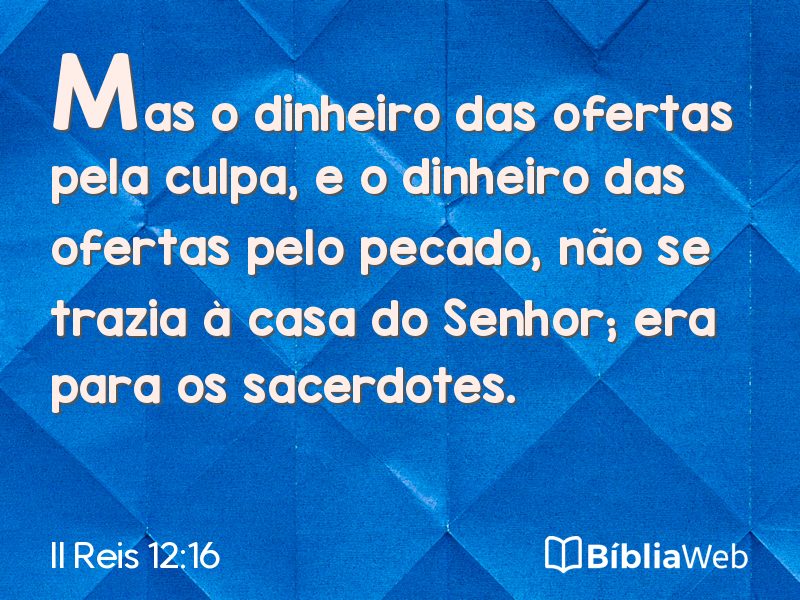II Reis 12:16 em imagem para compartilhar