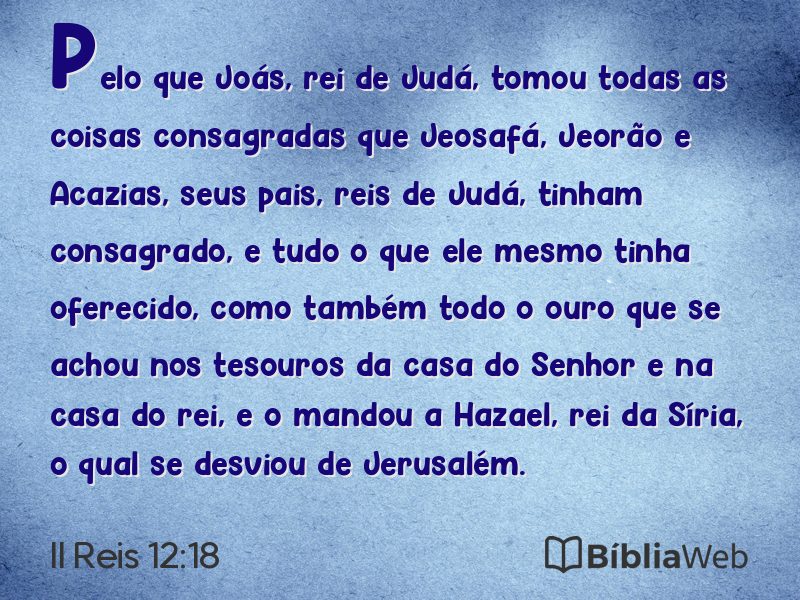 II Reis 12:18 em imagem para compartilhar