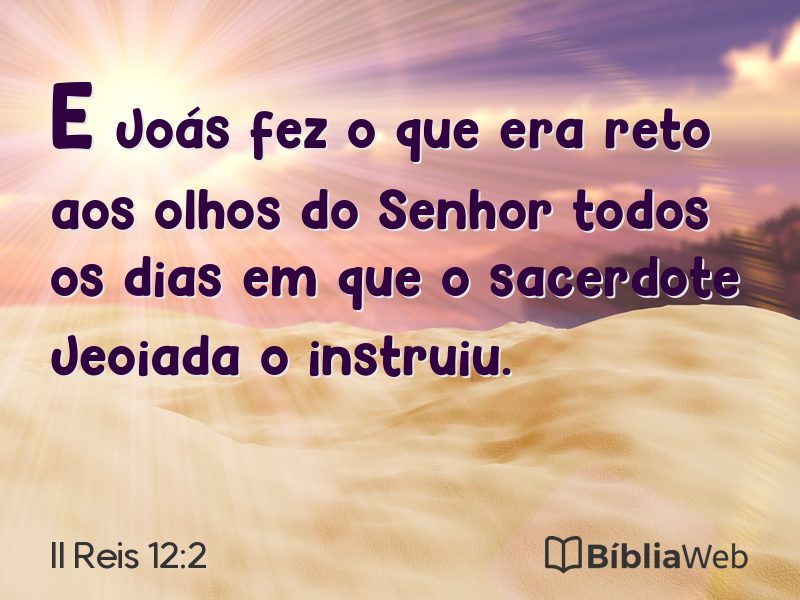 II Reis 12:2 em imagem para compartilhar