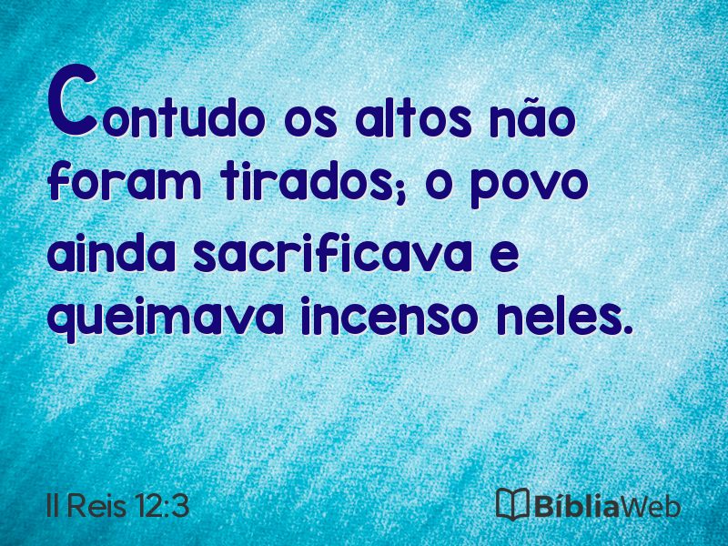 II Reis 12:3 em imagem para compartilhar
