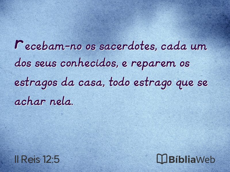 II Reis 12:5 em imagem para compartilhar