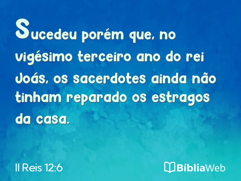 II Reis 12:6 em imagem para compartilhar