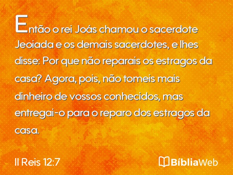 II Reis 12:7 em imagem para compartilhar