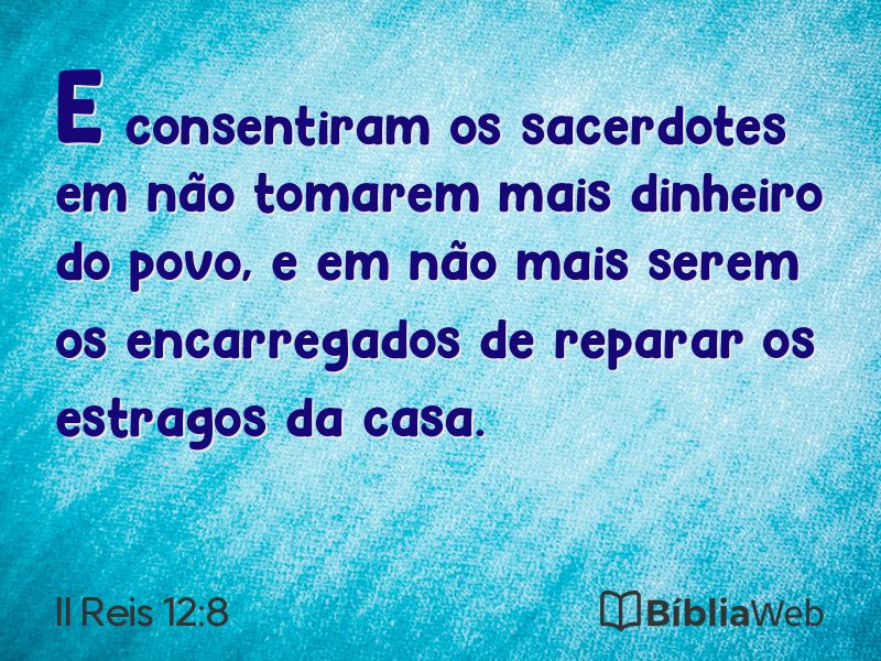 II Reis 12:8 em imagem para compartilhar